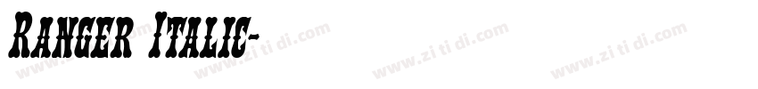 Ranger Italic字体转换
